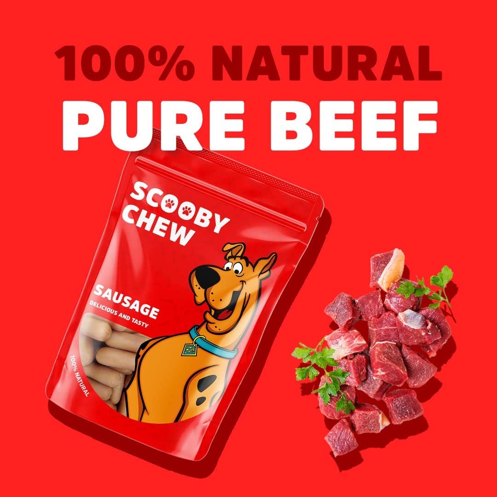 Scooby Chew  with Sausage Dog Treats 120 g