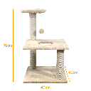 Caty Two Levels With Hole Cat Scratcher 40 X 40 X 70 cm
