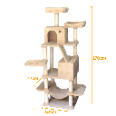 Caty XL Cat Scratcher 57 X 47 X 170 cm - Beige