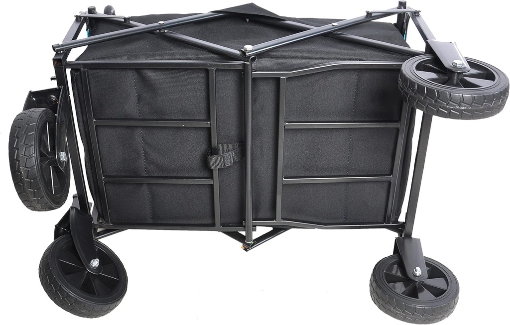 Folding Wagon, Portable with W Heels, 80kg, Beach Wagon, Wide, Big360 Wheels &, Outdoor, Beach, Camping, Shopping, pets