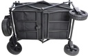 Folding Wagon, Portable with W Heels, 80kg, Beach Wagon, Wide, Big360 Wheels &, Outdoor, Beach, Camping, Shopping, pets