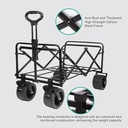 Folding Wagon, Portable with W Heels, 150kg, Beach Wagon, Wide, Big360 Wheels, Outdoor, Beach, Camping, Shopping, pets