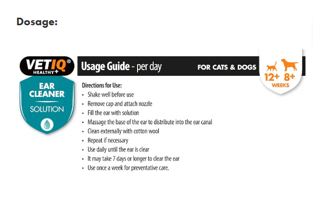 VETIQ® Ear Cleaner Solution 100ml