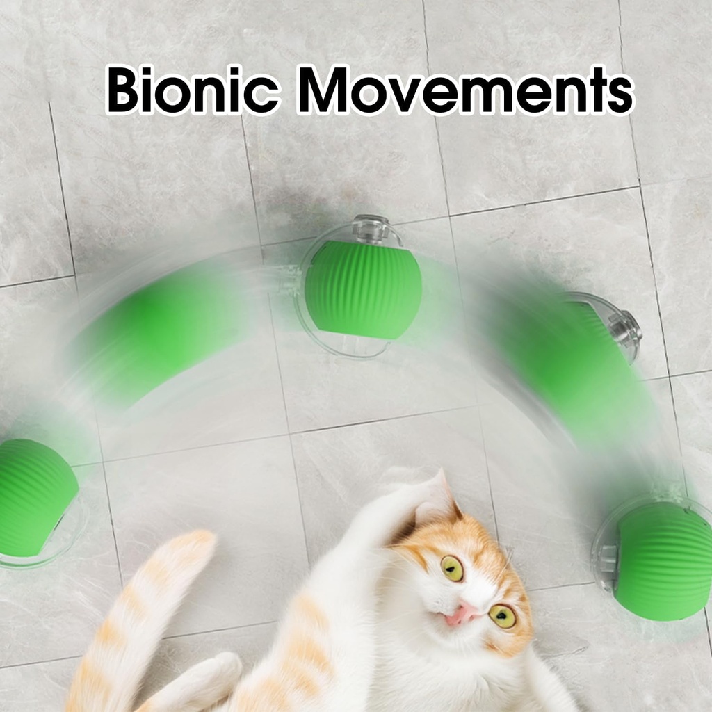 Interactive Smart Pet Toy Rolling Ball, Electric Toy Balls for Indoor Cats & Dogs