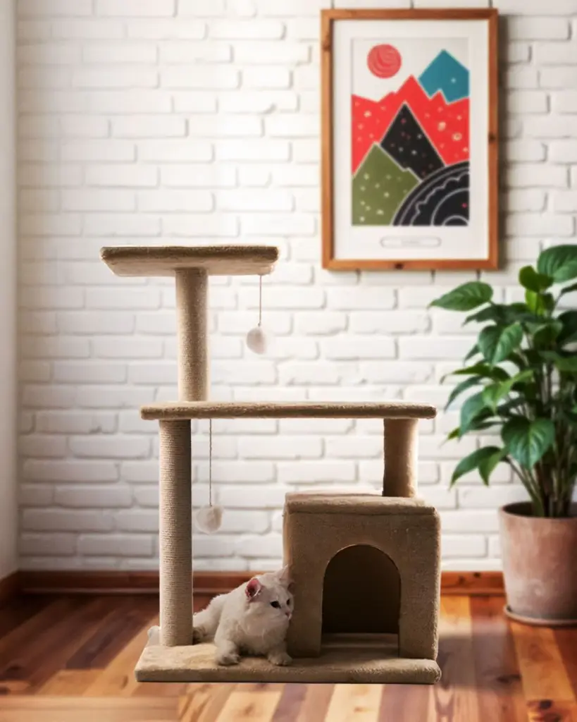 Cat House Tree with Scratching Posts and Condo