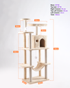 Cat House XL Multi-Level Tree Tower with Condo, Hammock, Scratching Posts & Toys