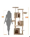 Cat House XL Multi-Level Tree Tower with Triple Condos, Hammocks & Scratching Posts