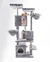 Cat House XL Multi-Level Tree Tower with Triple Condos, Hammocks & Scratching Posts
