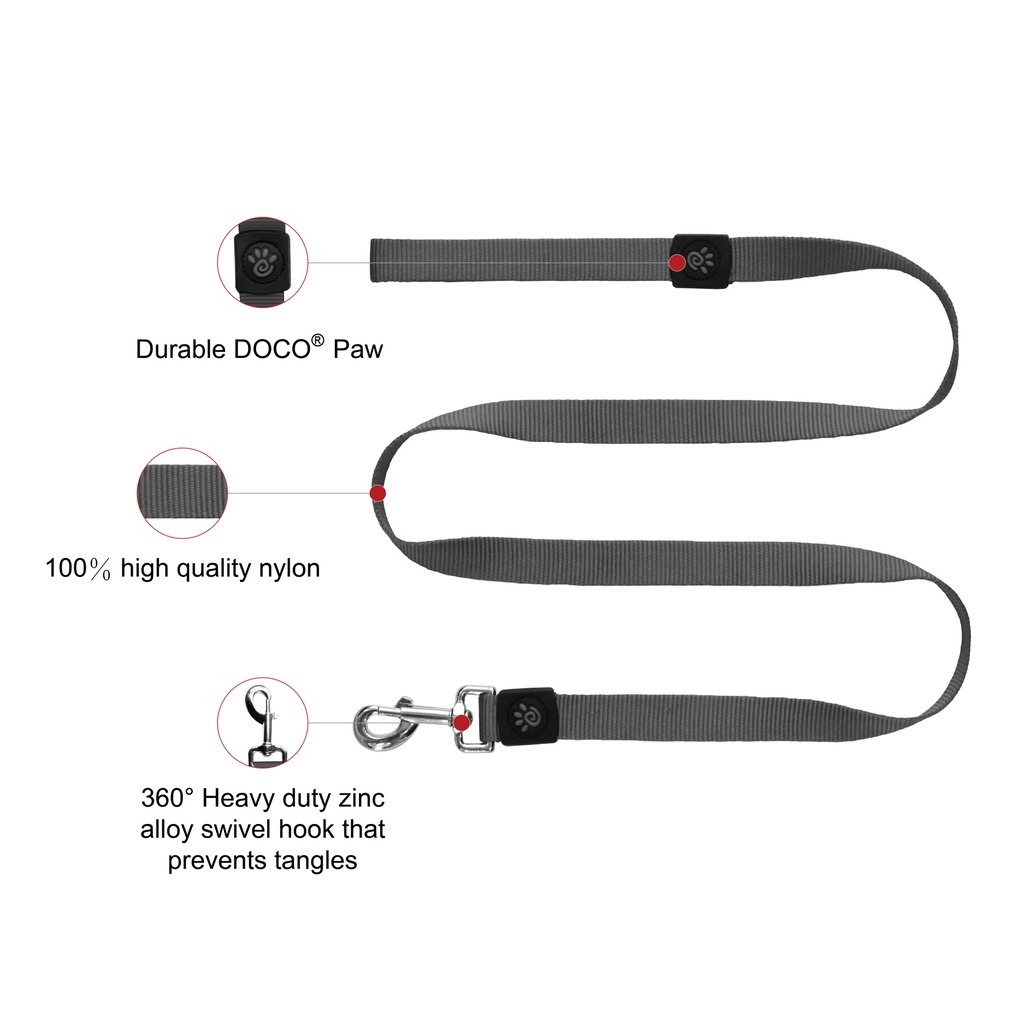 Doco Nylon Leash L (2.5 x 120cm)