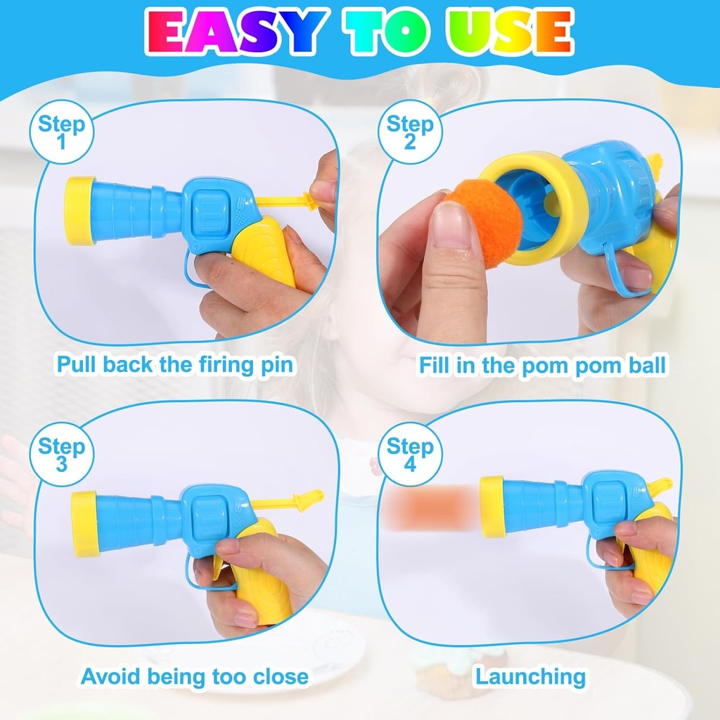 Interactive Cat Ball Launcher Toy Plastic Gun with 20 Pcs Colorful Soft Balls – Fun Exercise & Play for Cats and Kittens