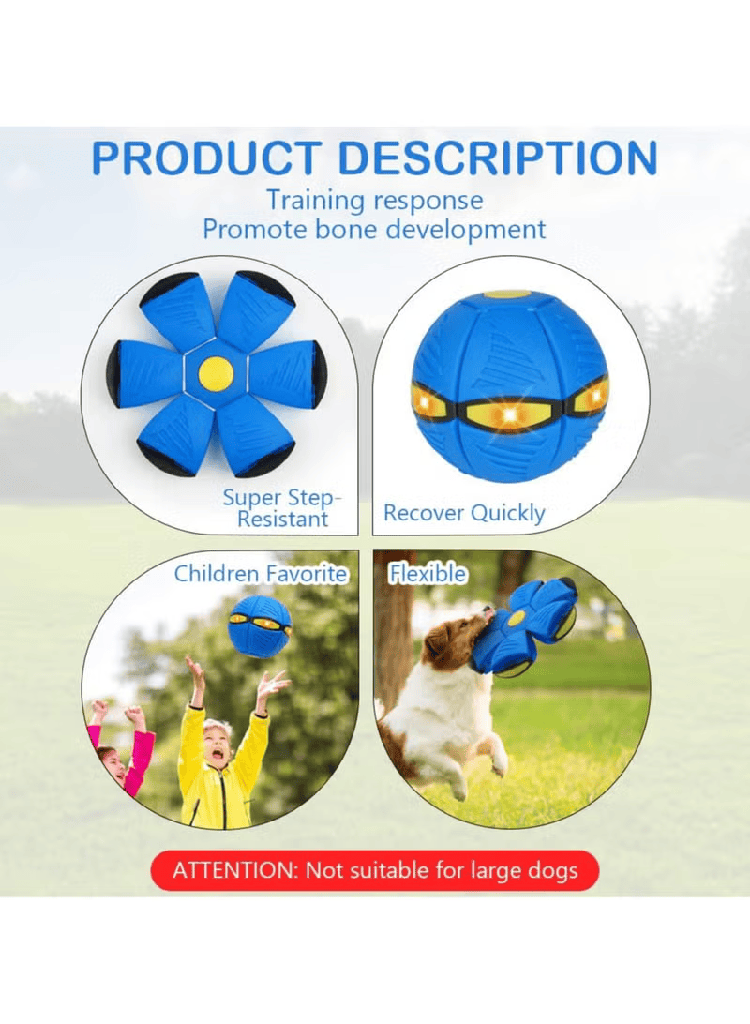 Flying Disc Ball Toy for Dogs – Interactive Pet Training and Play Toy