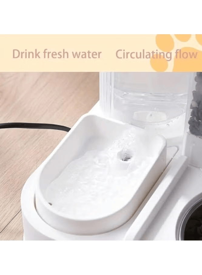 2-in-1 Automatic Pet Feeder with Water Fountain – Cat & Dog Food Dispenser and Water Bowl