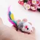 Colorful Cat Toy Mice with Feathers – Interactive Chase & Play Toys for Cats