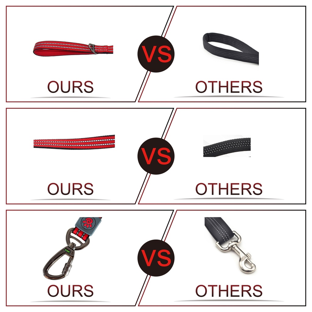 DOCO VARIO Nylon Dog Leash with Reflective Thread Medium (2.0 X 180cm)