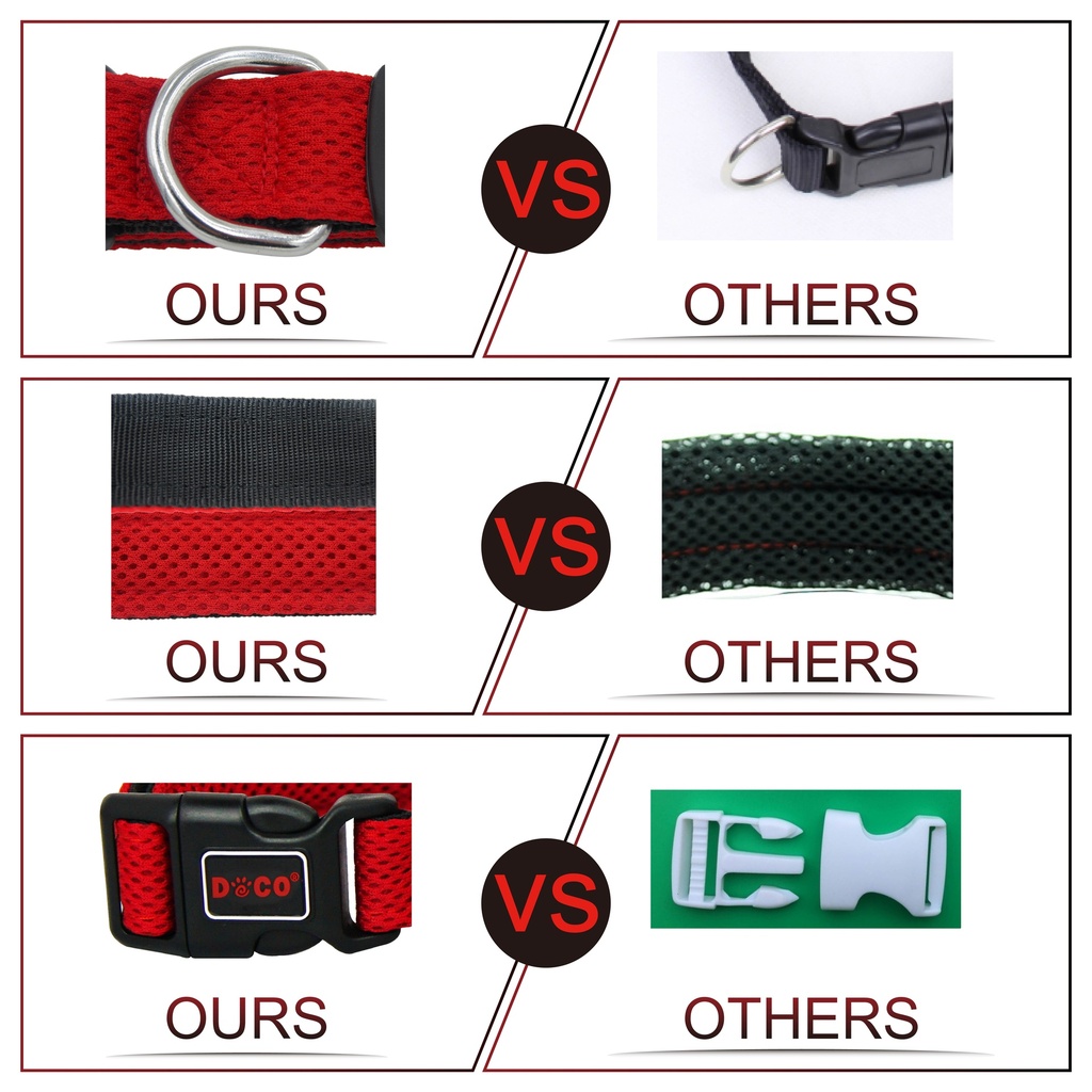 Doco Puff Mesh Dog Collar Small (2.0 x 27-37cm )