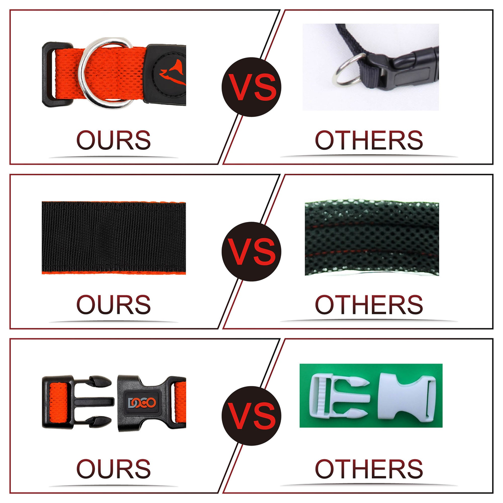 Doco Puff Mesh Dog Collar XS (1.5 x 21-30cm )