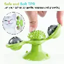 Windmill Rotating Cat Toy with 2 Catnip Balls & Suction Cup – Interactive Spinning Toy & Massager for Indoor Cats
