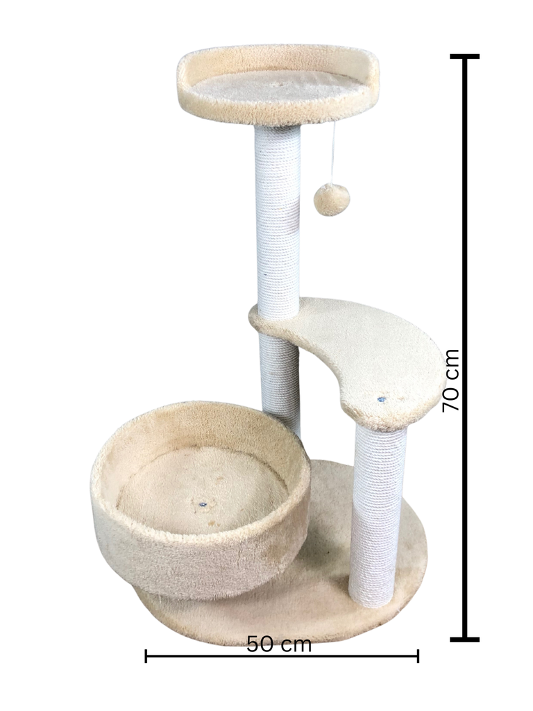 Caty Tree Tower Cat Scratcher 70 X 50 cm - Beige