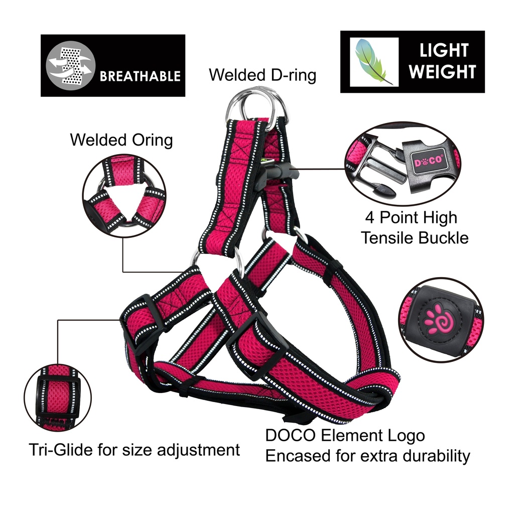 Doco Mesh Reflective Harness Medium ( 2.5 x52-72cm )