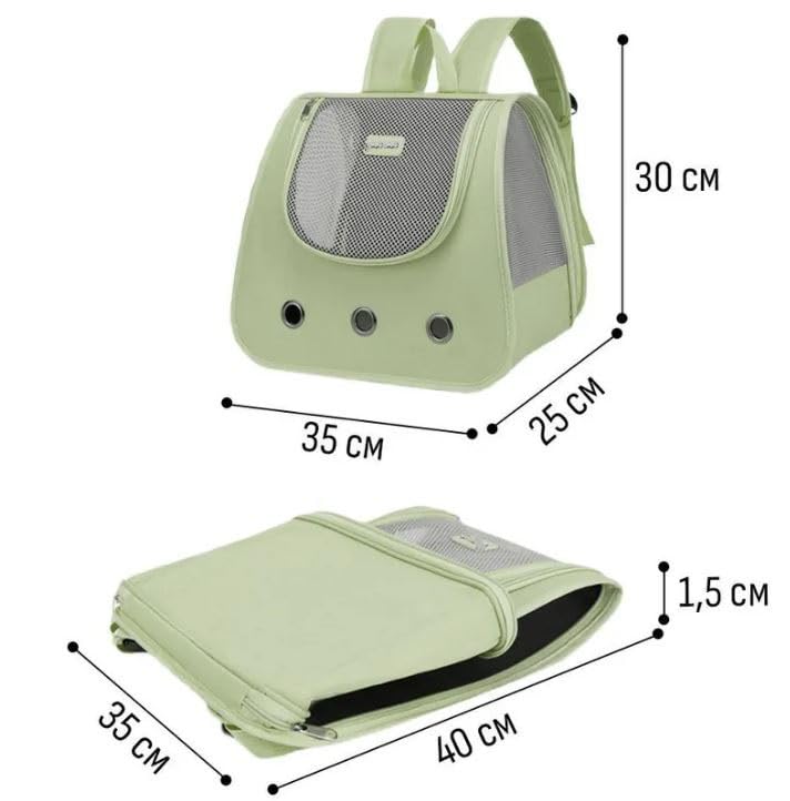 Moorpet Foldable Cat Backpack – 40×26×26 cm | Breathable Double Shoulder Travel Bag for Cats & Small Dogs