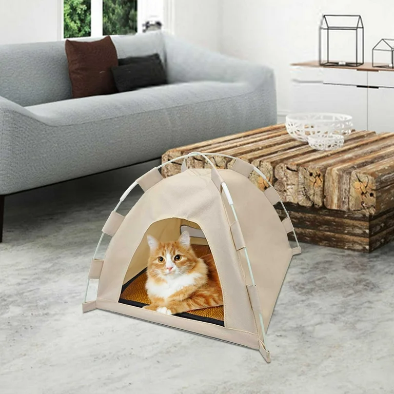 Foldable Cat & Small Dog Tent Bed – 40×40 cm | Portable Indoor & Outdoor Pet House