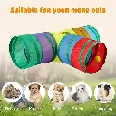 3-Way Cat Tunnel Toy – Foldable Rainbow Play Tube with Crinkle Sounds & Ball Toy for Cats, Kittens & Small Pets