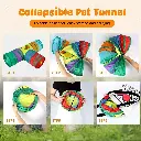 3-Way Cat Tunnel Toy – Foldable Rainbow Play Tube with Crinkle Sounds & Ball Toy for Cats, Kittens & Small Pets