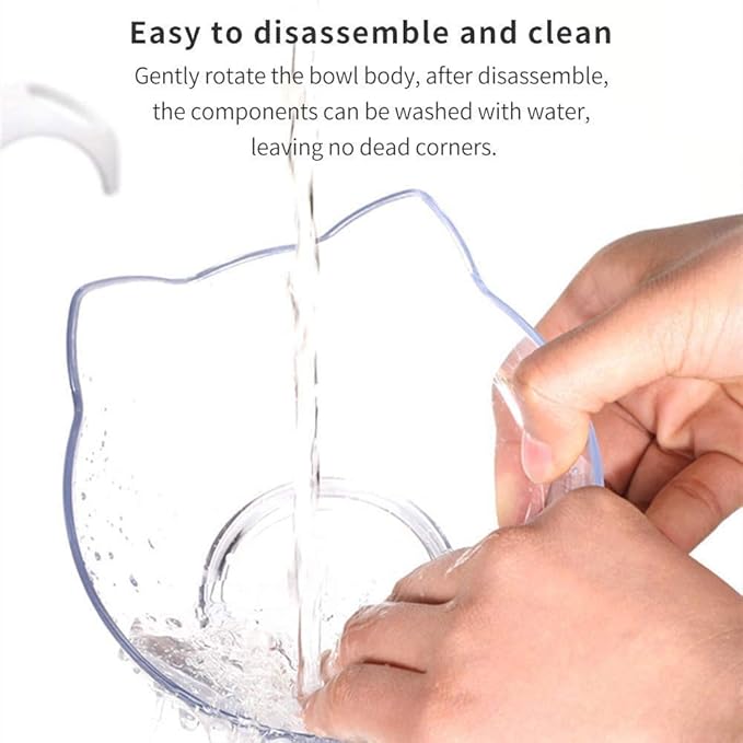 Cat Face Bowl Orthopedic Anti-Vomiting Cat Feeder – Single Raised Tilted Bowl | Non-Slip BPA-Free Food & Water Bowl