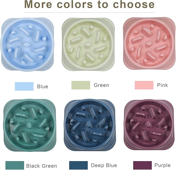 UPSKY Slow Feeder Dog Bowl – 20×20×4.3 cm Anti-Choking & Anti-Bloat Puzzle Bowl | Non-Slip Interactive Feeder for Small & Medium Dogs