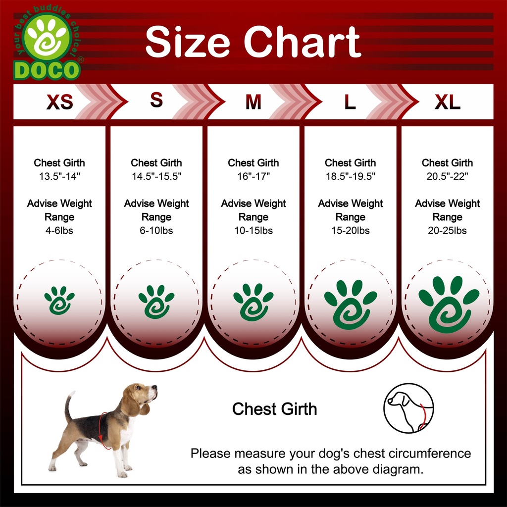 Doco Quick-Fit Comfort Dog Harness Large