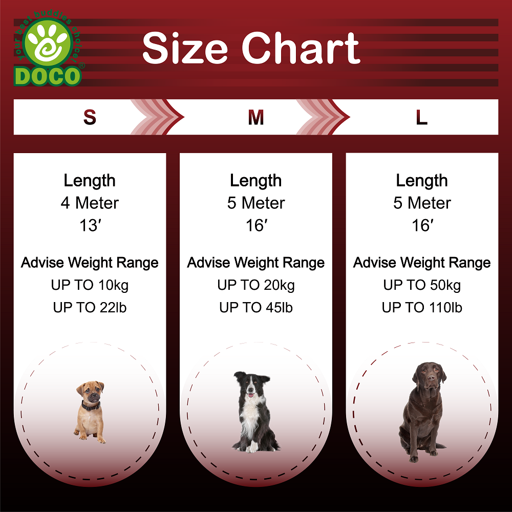  DOCO® All Day Adventure Retractable Dog Leash Small