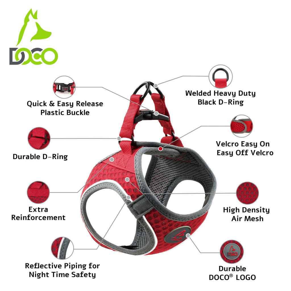 Doco Reflective Active Quick-Fit Dog Harness Small