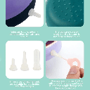 Pet Milk Feeding Bowl with Pacifiers – Self-Sucking Anti-Choke Nursing Feeder for Puppies & Kittens (11×11×5 cm)