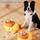 Interactive Duck-Shaped Dog Treat Dispenser & Puzzle Feeder – Slow Feeding Toy for Dogs & Cats | Press-to-Dispense Design for Smart & Healthy Eating