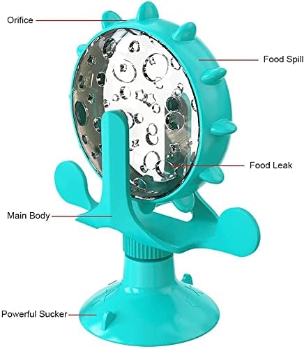 Interactive Pet Treat Wheel Toy – 360° Spinning Windmill Feeder with Suction Base | Fun, Stress-Relief & Exercise Toy for Dogs and Cats