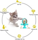 Interactive Pet Treat Wheel Toy – 360° Spinning Windmill Feeder with Suction Base | Fun, Stress-Relief & Exercise Toy for Dogs and Cats