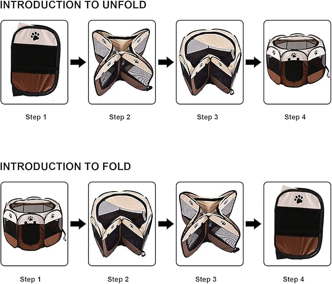 Foldable Pet Playpen – Portable Oxford Cloth Pet Tent for Dogs, Cats & Puppies | Breathable Mesh, Zipper Top & Easy Carry Design (74×74×43 cm) - Turquoise