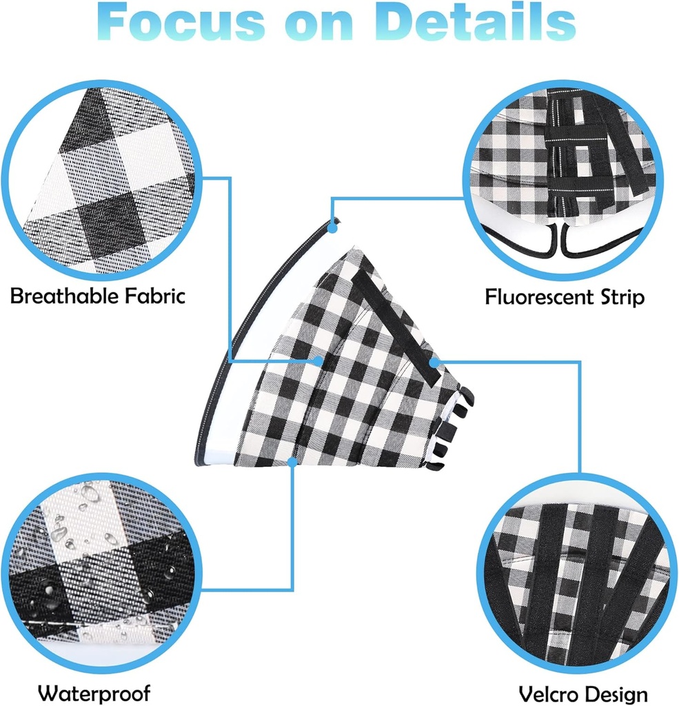 INKZOO Soft Dog Cone Collar After Surgery – Adjustable Pet Recovery Collar for Large Dogs, Anti-Lick & Wound Protection - Size Large