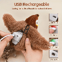 Interactive Flapping Bird Toy for Cats – Rechargeable Cat Toy with Real Bird Sounds, Motion Wings & Catnip Pouch | USB Charging