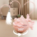 Interactive Fish-Shaped Cat Treat Dispenser Toy – 360° Wobble & Rotation Feeder | Durable, Safe & Fun Activity Toy for Cats