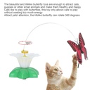 360° Rotating Butterfly Flower Cat Toy – Interactive Battery-Operated Teaser Toy | Fun, Exercise & Stress Relief for Cats and Kittens