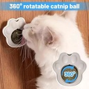 Paw-Shaped Catnip Ball Toy for Cats – Rotating Wall-Mounted Cat Treat Toy | Natural Catnip for Dental Health, Fresh Breath & Hairball Relief