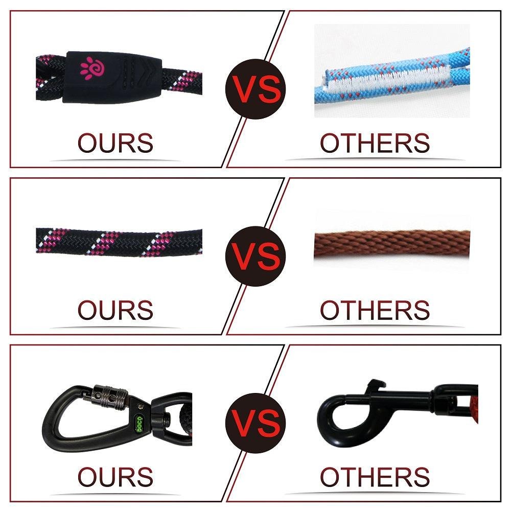 Doco Reflective Rope Leash Lock Snap Small (8mm x 150cm)