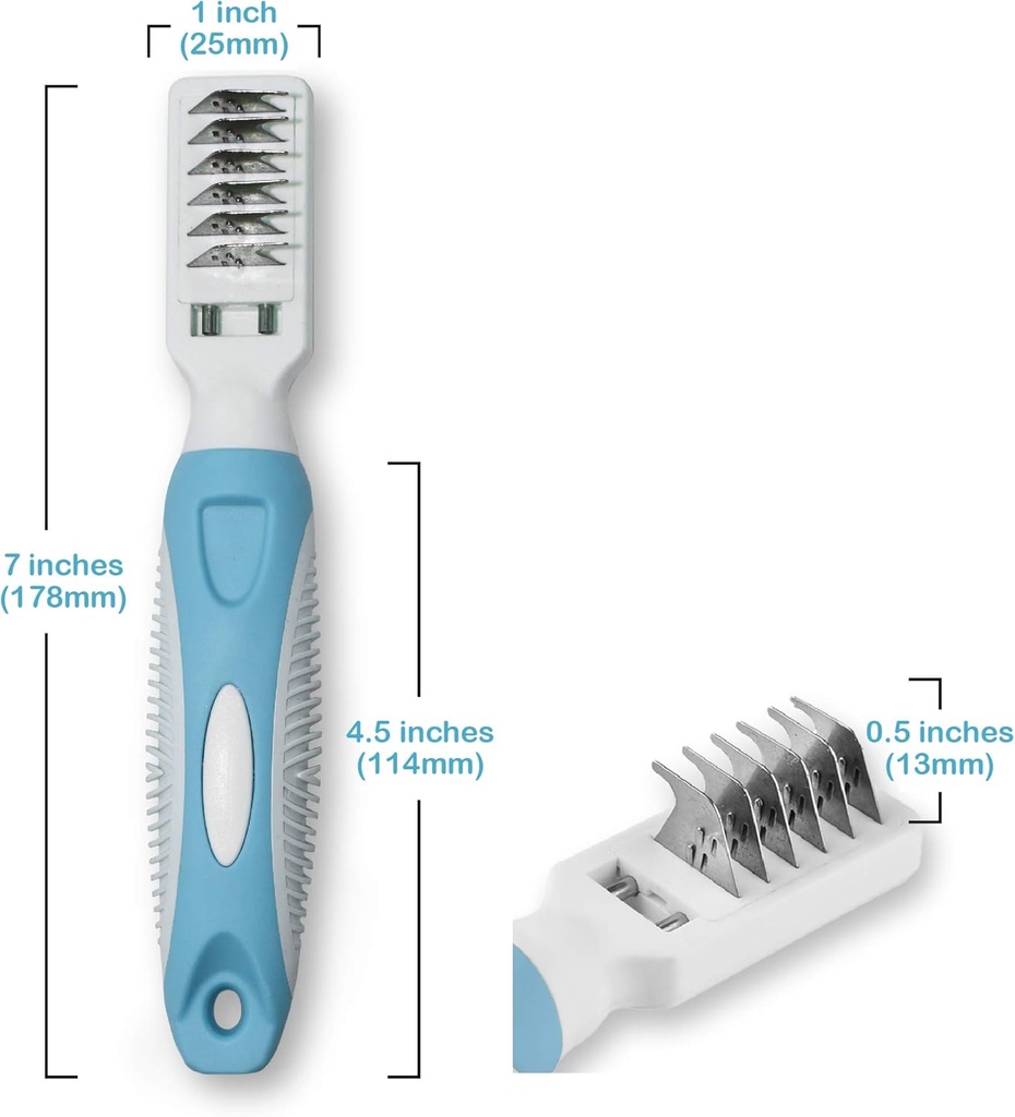 Pet Grooming Detangling Comb for Dogs & Cats – Anti-Knot, Shedding & Hair Care Tool (KD-031) - Pink