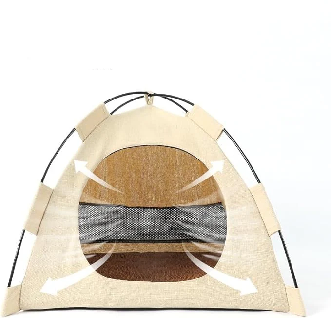 Foldable Cat & Small Dog Tent Bed – 30×30 cm | Portable Indoor & Outdoor Pet House - Small