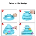 Nunbell 3-Level Turntable Cat Toy Circular with Three Colorful Balls Interactive, Funny Puzzle Cat Toys