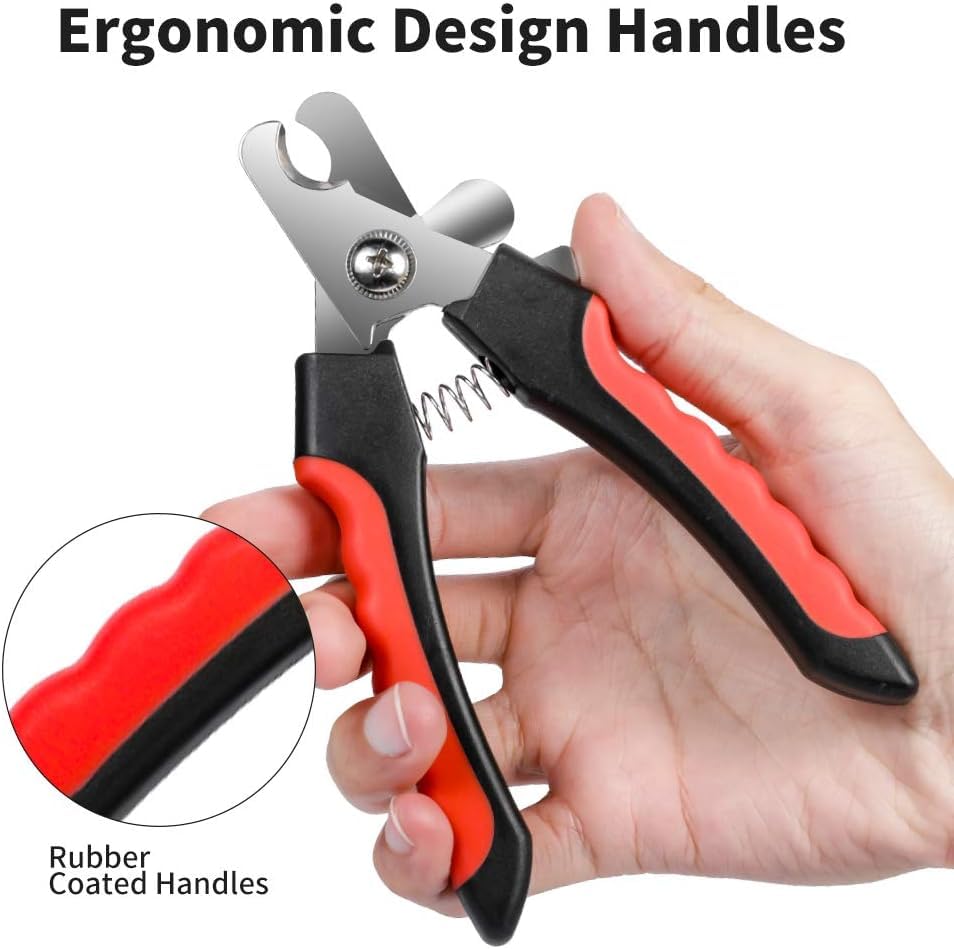 Nunbell pet Nail Clipper with File Large - Orange/Black