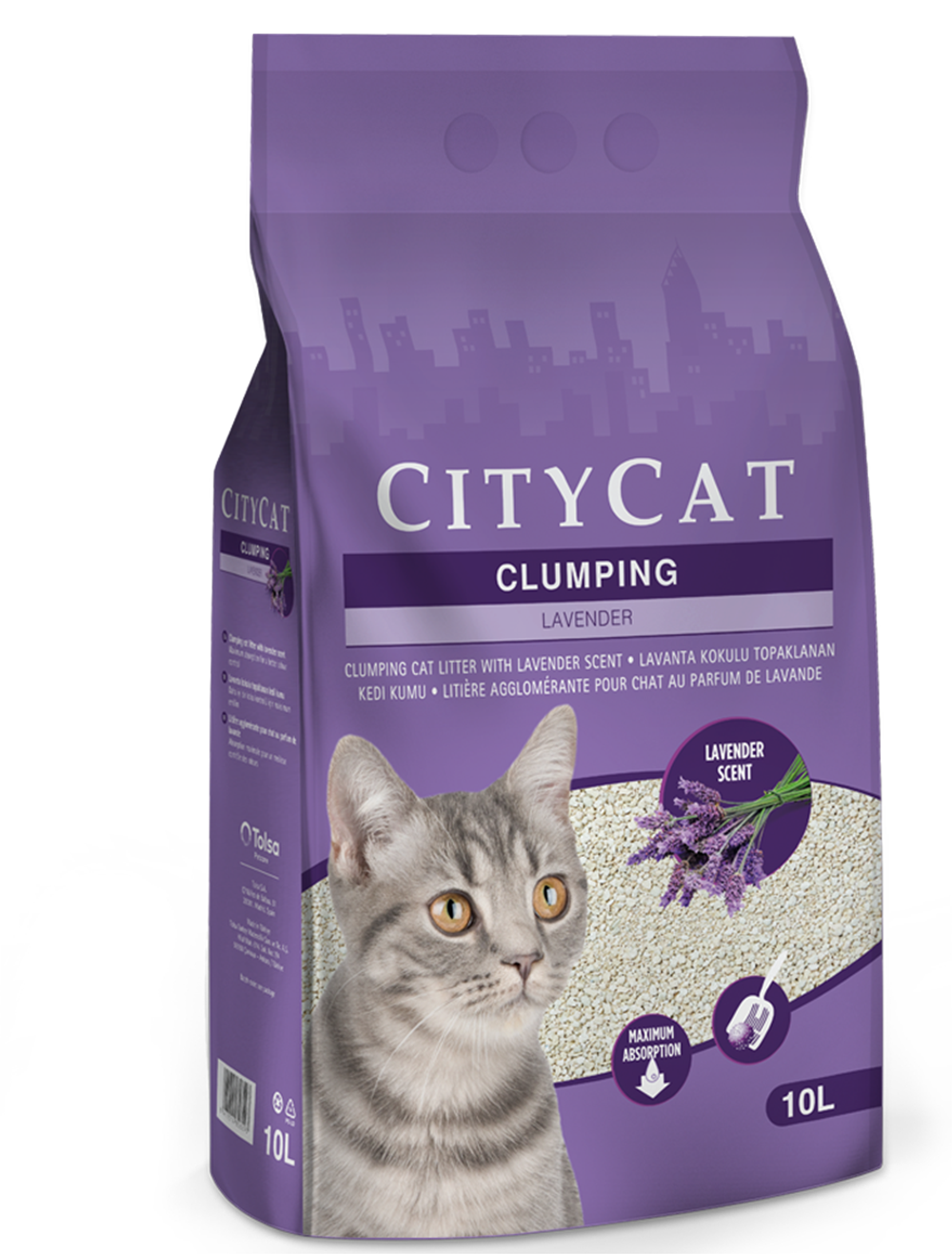 Citycat Clumping Cat Litter - Scented 10 L