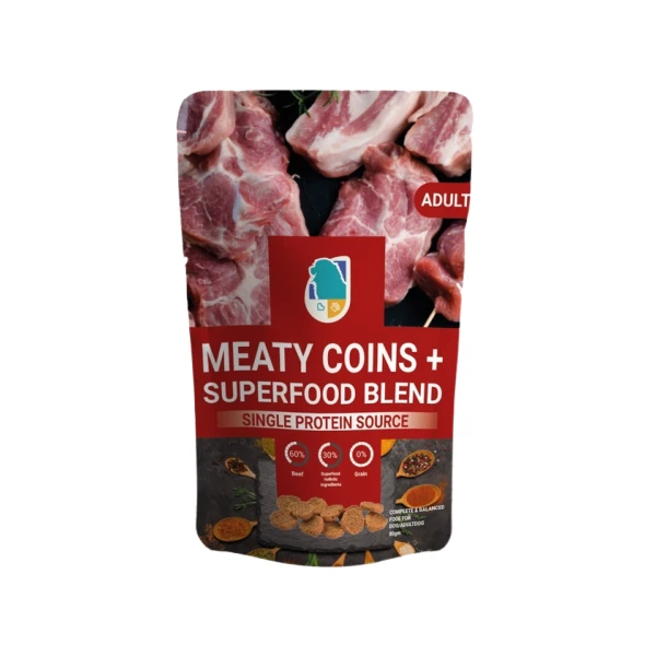 Meaty Coins + Superfood Blend Adult Dog Treats 80 g