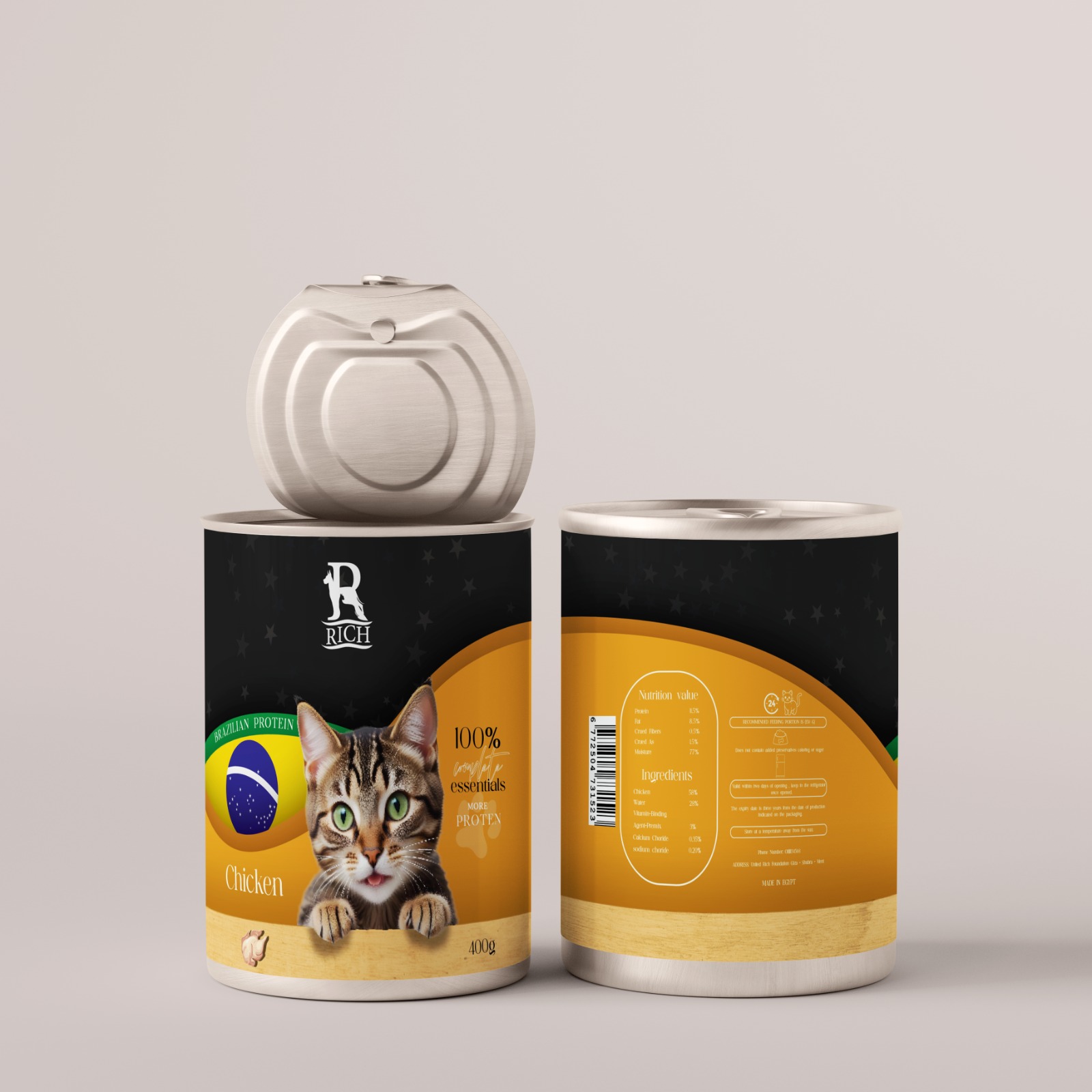 Rich Pate Adult Cat Wet Food Cans 400 g 